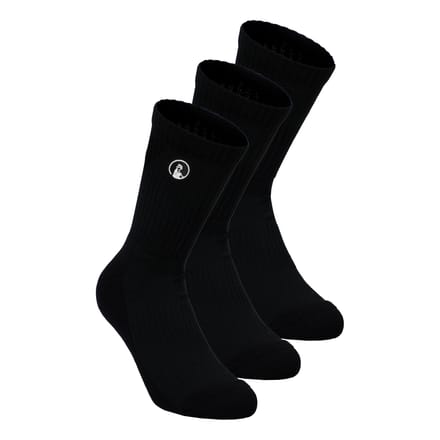 Quiet Please Performance Long Tennissokken Verpakking 3 Stuks-Zwart