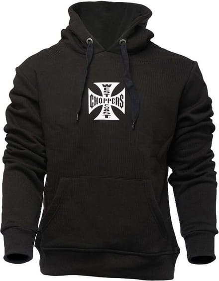 WCC West Coast Choppers Hoodie Iron Cross zwart