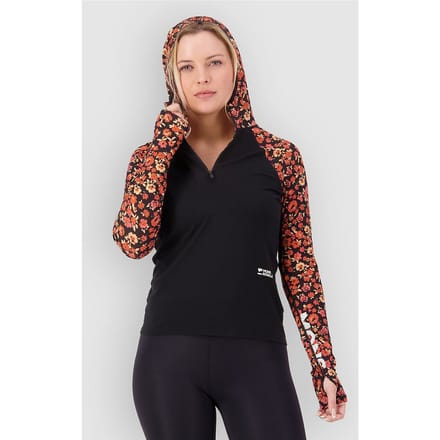 Mons Royale Bella Merino Hood Base Layer Top camouflage
