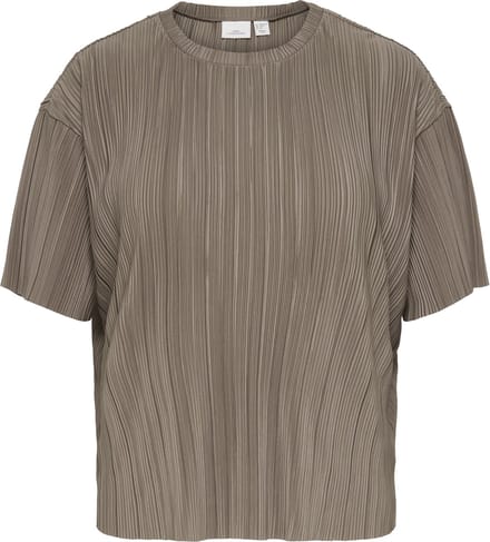 ONLY CARMAKOMA - CARRAVENNA S/S PLISSE TOP JRS NOOS Dames Blouse
