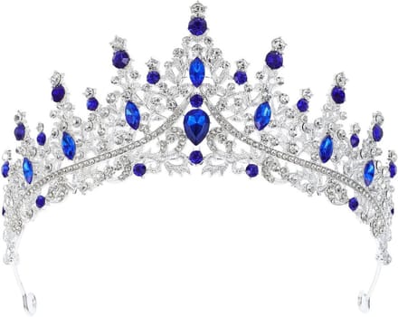 Prachtige Blauwe Strass Kroon voor Dames - Bruiloft & Galahoofdband