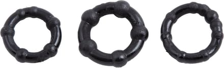 Stay Hard Ring - Cockringen set - Zwart
