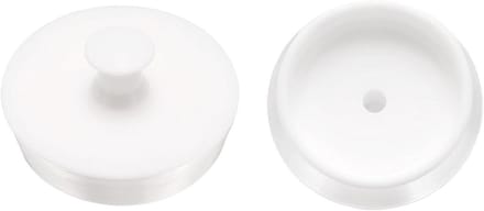 Afvoer Stopper - Badkamer Accessoire - Water Vasten - Met Handvat - 2 Stuks - Wit