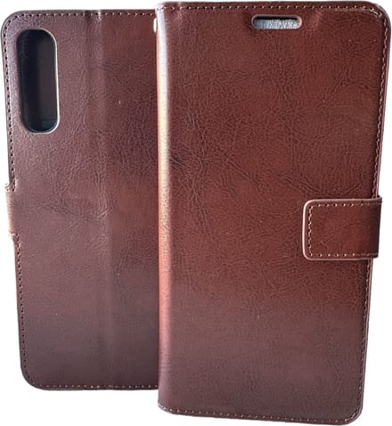 Bookcase Geschikt voor: Samsung Galaxy A7 2018 - Bruin - portemonnee hoesje