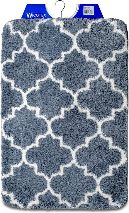 Wicotex - Badmat Marseille Grijs - Badmat - Antislip onderkant - Afmeting 60x90cm