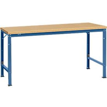 Manuflex basistafel UNIVERSAL Speciaal, 1750 x 1000 mm, multiplex natuur, briljantblauw