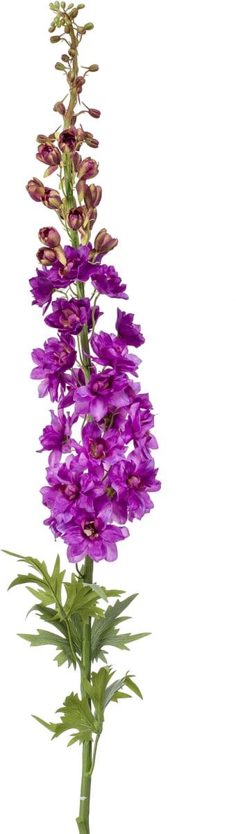 Emerald - Kunstbloem Ridderspoor XL 130cm lila - Kunstplant voor binnen