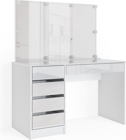 Vicco Sherry Kaptafel met licht – 120 cm met LED-verlichting Wit