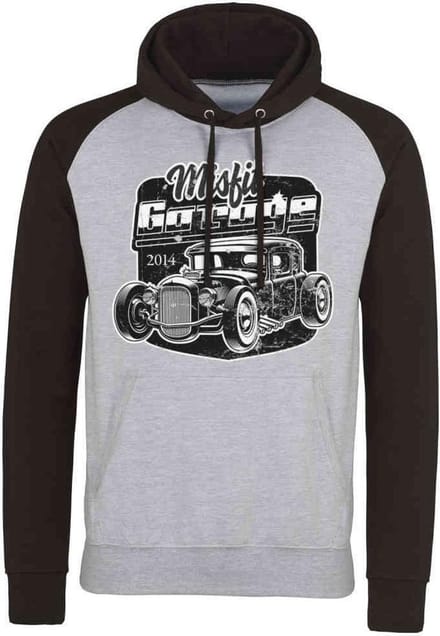 Misfit Garage Hoodie/trui -M- Rod Grijs/Zwart