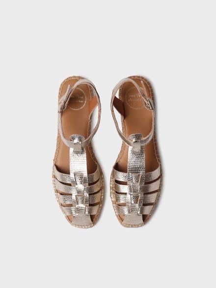 Dames espadrilles met slangenprint | EVIAN-CA