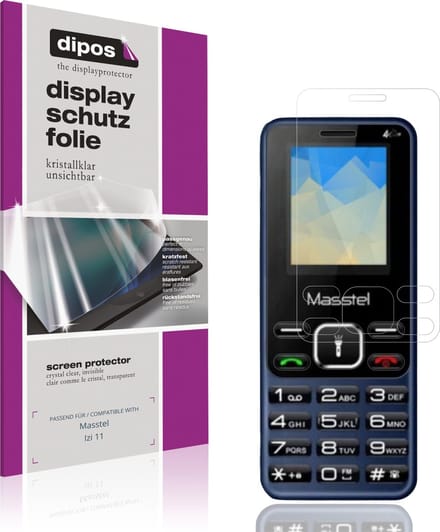 dipos – 4x Beschermfolie geschikt voor Masstel Izi 11 | Krasbestendige & heldere Screenprotector Ultra-Thin