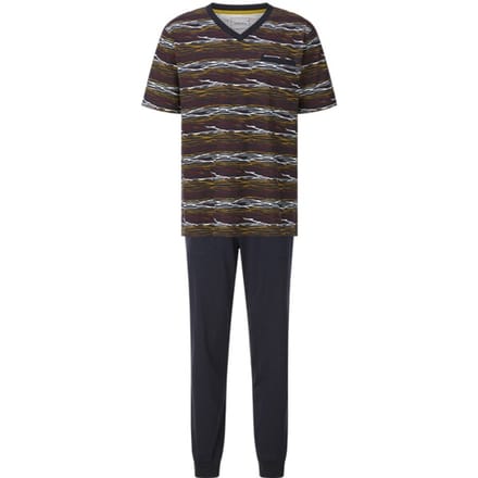 Babista herren Pyjama - 56/58 - donkerblauw - Plus Size