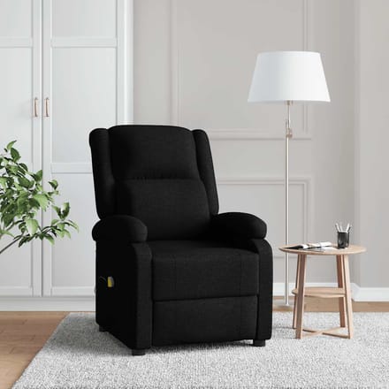 vidaXL - Massagestoel - stof - zwart