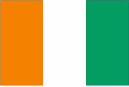 *** Grote Ivoorkust Vlag 90x150cm - Vlag Cote D'ivoire- van Heble® ***