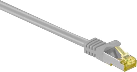 Goobay RJ45 netwerkkabel S/FTP (PiMF), 500 MHz, met CAT 7 ruwe kabel, grijs, 25 m, LSZH halogeenvrije kabelmantel, koper, RJ45-connector (CAT 6A)