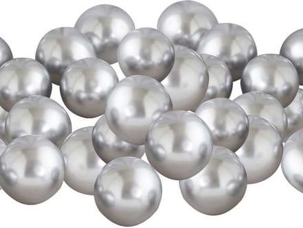 Ginger Ray - Ginger Ray - 40 Chrome Zilveren Ballonnen - 5 inch