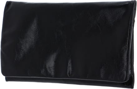 abro Leren Koppeling Avondtas Leather Athene Clutch Bag Black / Gold Zwart
