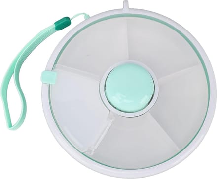 Voedselopslagcontainer voor Kinderen met 5 Compartimenten, Lekproof Dispenser voor Droog Fruit en Lunchsnacks