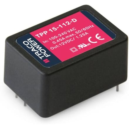 TracoPower TPP 15-112-D Schakelnetvoedingsmodule 12 V/DC 1.25 A 15 W