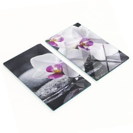 Multifunctionele decoratieve glazen snijplanken voor de keuken, orchidee, 2x30x52 cm