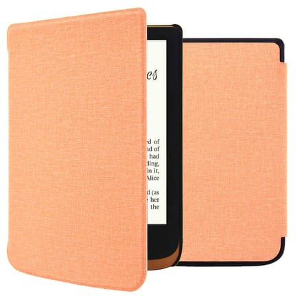 imoshion Canvas Sleepcover Bookcase voor de Pocketbook Touch Lux 5 / HD 3 / Basic Lux 4 / Vivlio Lux 5 - Peach
