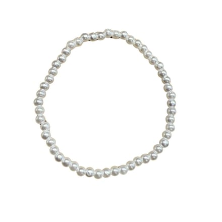 Parel armband- Stretch- 4 mm -wit- 18 cm- synthetische - Charme Bijoux