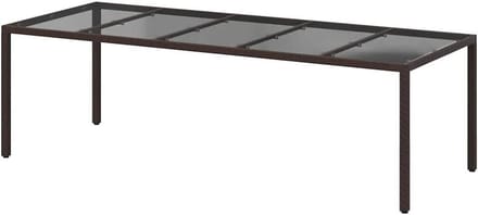 Tuintafel - Eettafel Buiten - Buiten Eten - Stabiel Stalen Frame - 250 x 100 x 75 cm - Bruin