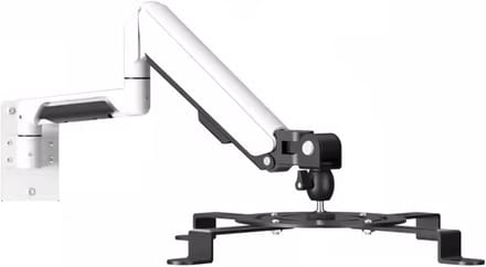 Projectorbeugel - Ophangbeugel - Thuisbioscoop Inrichten - Universeel Roterend - Dubbele Sectie - Wit