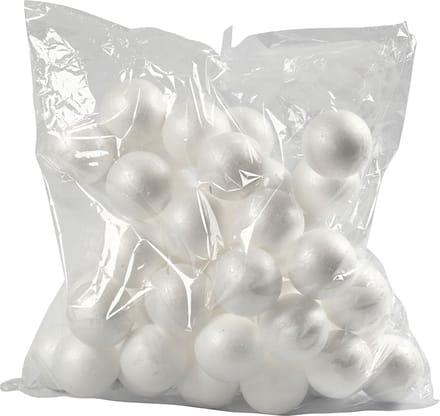 Creativ Company Piepschuim Ballen 6 cm, 50 stuks