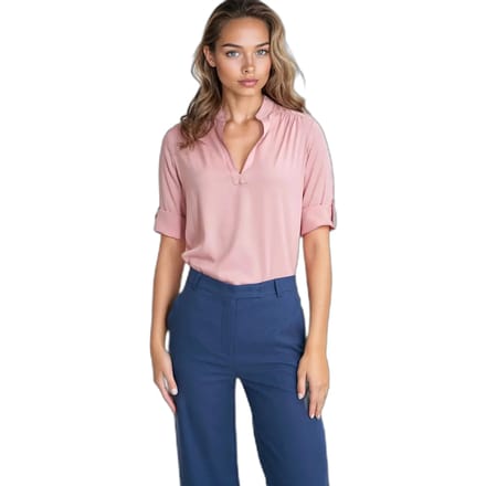 Blouse met opgerolde mouwen voor dames Nife