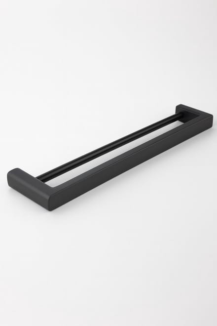 LINEA Handdoekhouder dubbel | zwart 595X120X20 | KAYvit