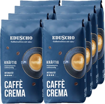 Eduscho - CaffÃ¨ Crema KrÃ¤ftig Bonen - 8x 1kg