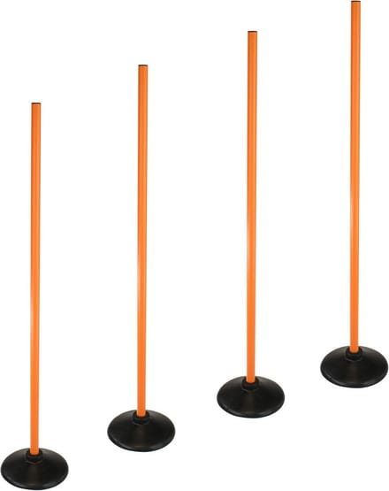 Set van 4 Massief Rubber Slalomvoeten met Trainingsstangen voor Behendigheid