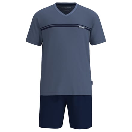 Tom Tailor - Pyjamaset met logoprint - Maat 52 - blue-medium-solid