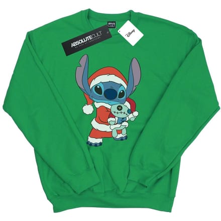Disney Heren Lilo en Stitch Kerst Sweatshirt (Iers Groen)