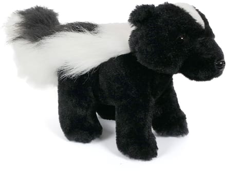 Pluche stinkdier knuffel - 25 cm - zwart/wit - dieren knuffels - speelgoed