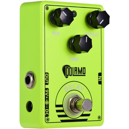 Dolamo D-14 Delay Gitaar Effectpedaal Delaypedaal met Mix-, Repeat- en Tijdsregelaars True Bypass groen