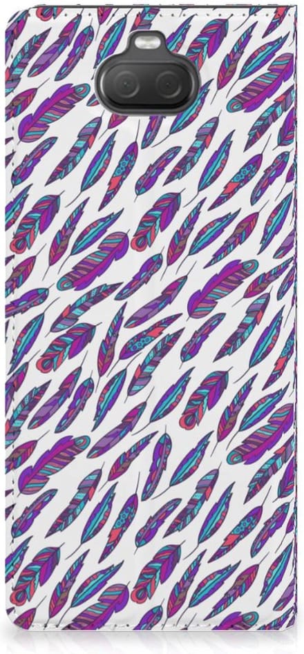 Sony Xperia 10 Hoesje met Magneet Feathers Color