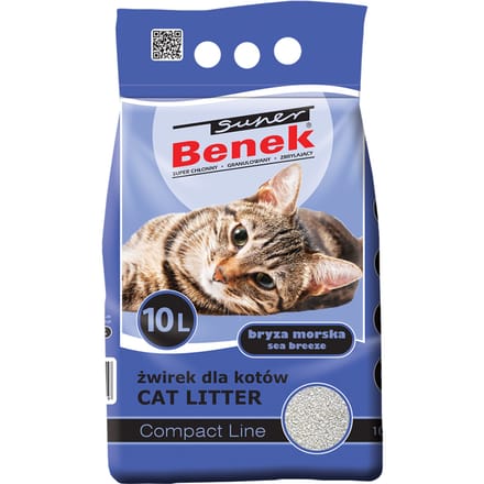 2x 10l Super Benek Compact met Sea Breeze Cat