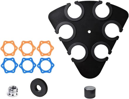 Microfoonhouder - Microfoonstandaard - Muziekoptredens organiseren - Houdt tot 6 microfoons - 180mm lengte - Zwart