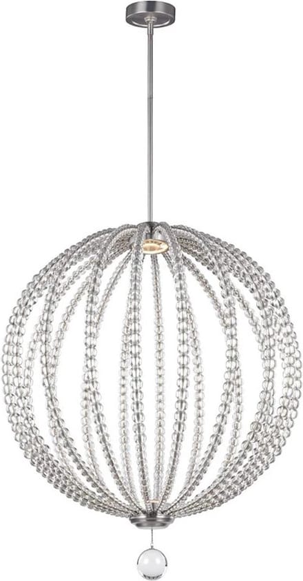 Feiss LED Hanglamp Oberlin | 12W 3000K 2000Lm 30 | Satin Nickel
