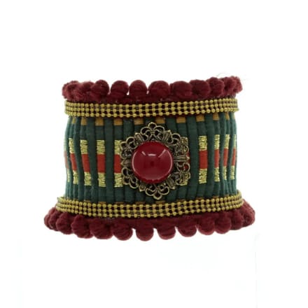 Griekse brede armband rood(747 10B 25945)