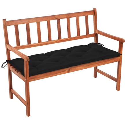 vidaXL - Tuinbank - met - kussen - 120 - cm - massief - acaciahout