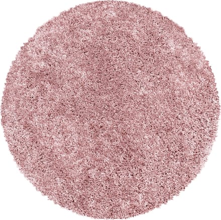 Flycarpets Azure Vloerkleed Rond - Roze - Hoogpolig - 80x80 cm