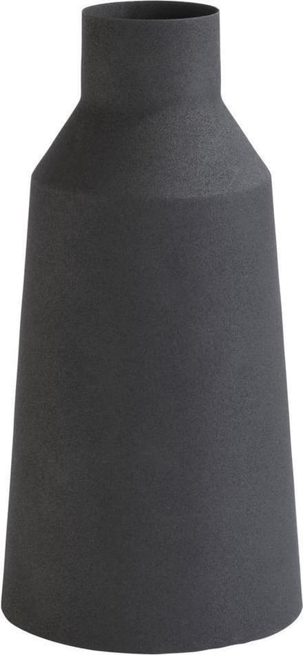 Vaas metaal zwart 42x21 cm