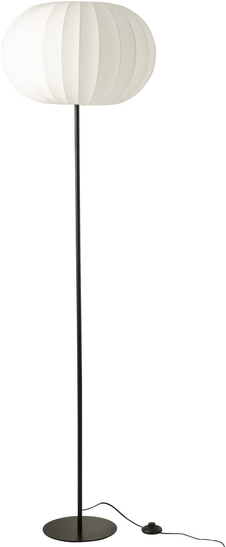 J-Line vloerlamp Lantaarn - metaal/textiel - wit - large