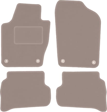 Beige veloursmatten voor: Volkswagen Polo V hatchback (2009-2017)