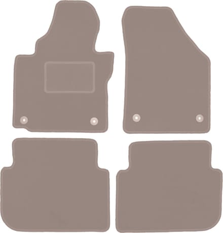 Beige veloursmatten voor: Volkswagen Touran I minivan (2004-2010)