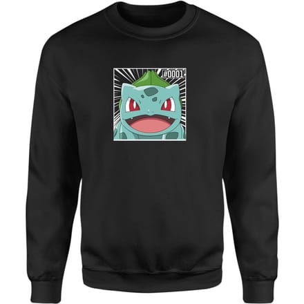 Pokémon Pokédex Bulbasaur #0001 Sweatshirt - Black - XXL