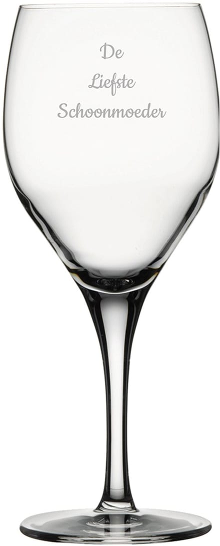 Gegraveerde witte wijnglas 34cl De Liefste Schoonmoeder